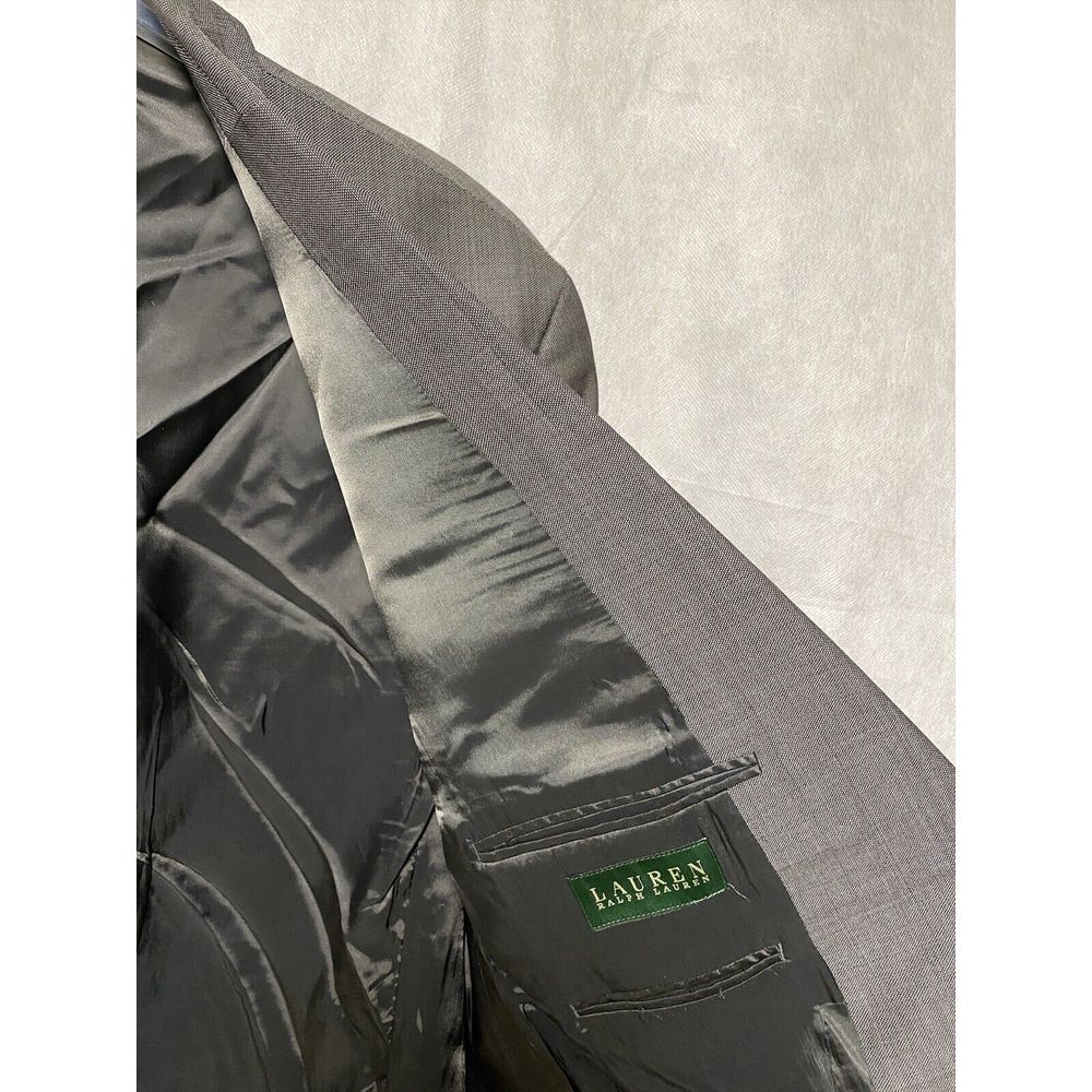 Ralph Lauren Suit Men 44R Gray 2B Wool Career Office Pants Business 40X28 Luxury - Picture 9 of 16